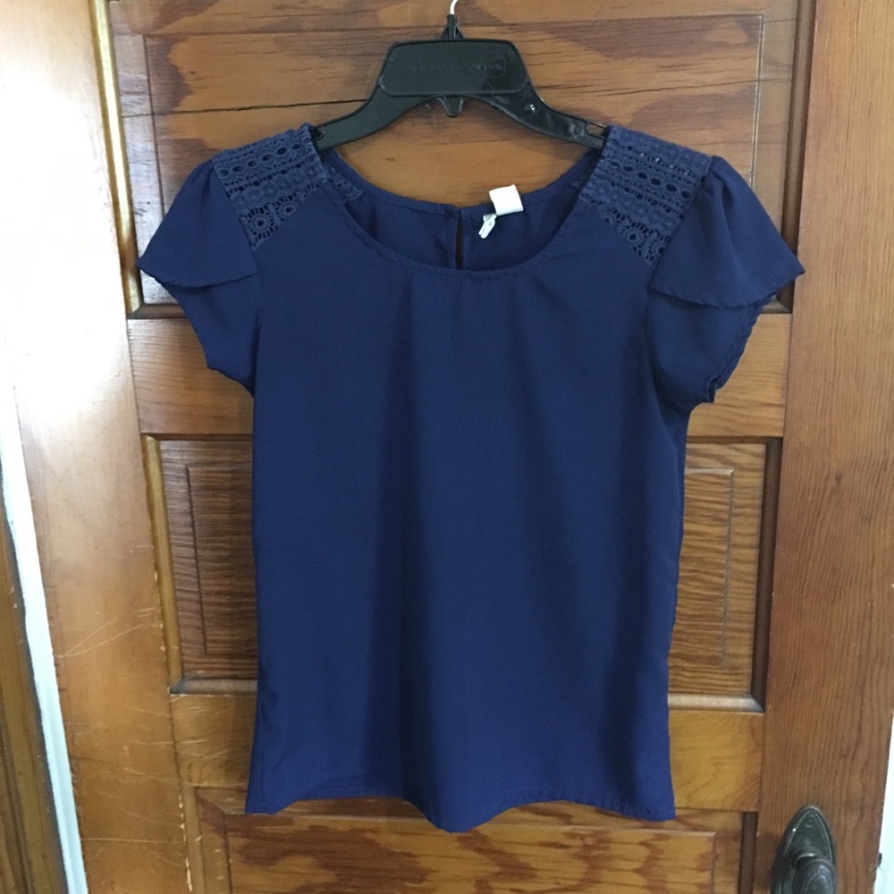 Navy Blue Blouse